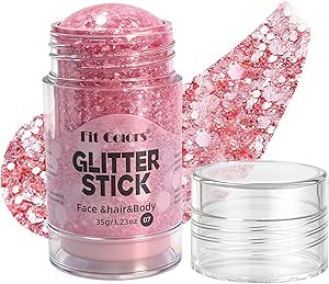 Face Body Glitter Stick,Sparkly Hair Glitter Makeup,Glitters Face Paint Stick,Chameleon Color Changing Glitters Gel for Singer Concerts Mardi Gras Outfit Rave Accessories,07#