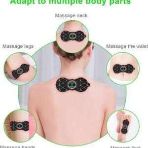 EMS Wireless Rechargeable TENS Machine,The Wireless Tens Module Gives Instant and targeted Pain Relief for Back,Neck,Shoulder,Knee,Body,4pack