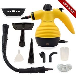 andheld Steam Cleaner, 1100W 3.2 Bar 120°C High-Temp Pressurized Steamer with 9 Accessories, 450ml Tank, Chemical-Free Cleaning for Tile, Grout, Carpet, Couch, Kitchen, Bathroom & Windows